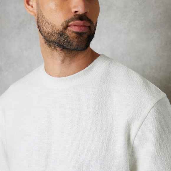 Threadbare Men's Beige Textured Short Sleeve Tee - Picture 2 of 10